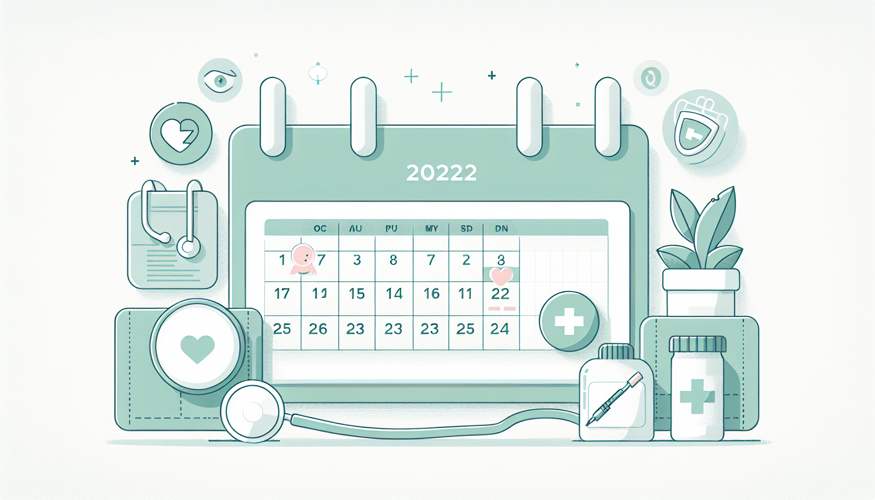 カレンダーに2025年10月の日付がマークされている様子