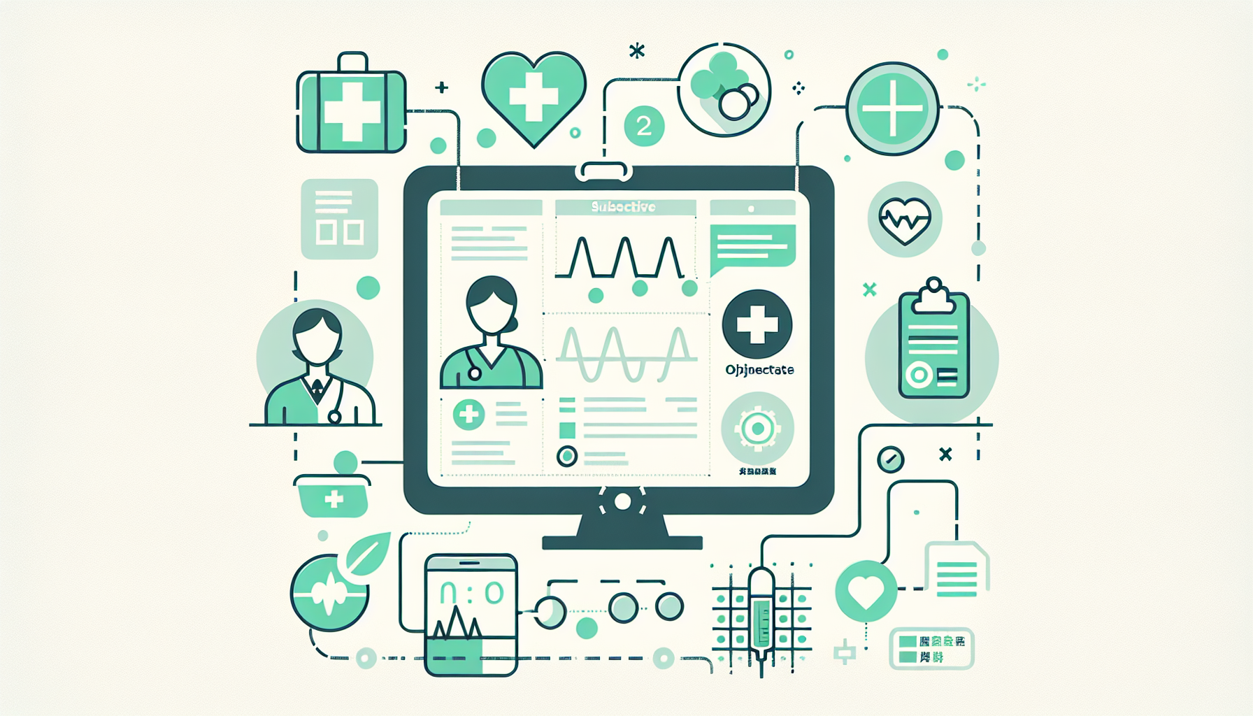 SOAP形式で整理された自動生成カルテの画面例