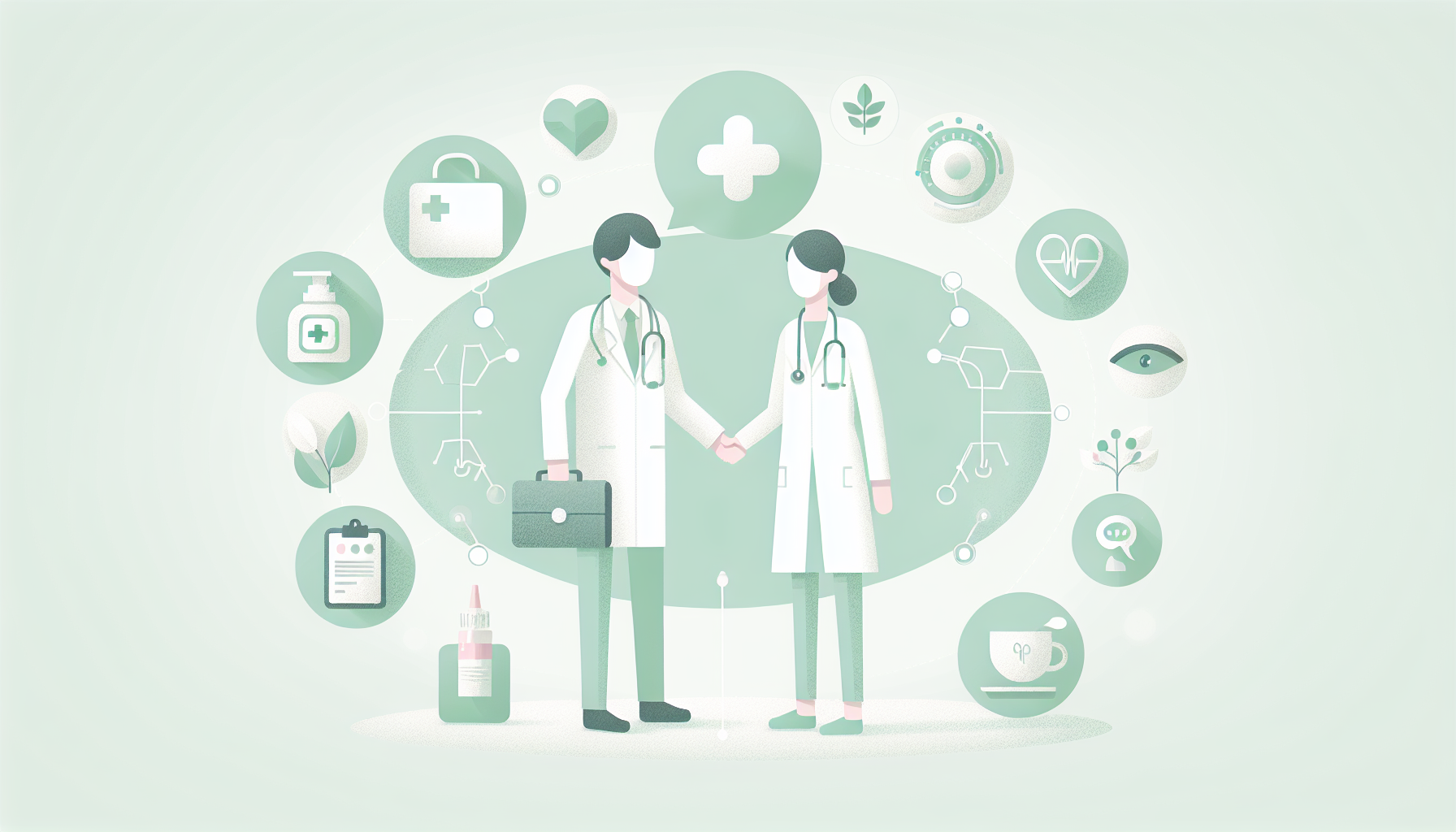 SOAP形式のカルテ画面とAI変換のイメージ図