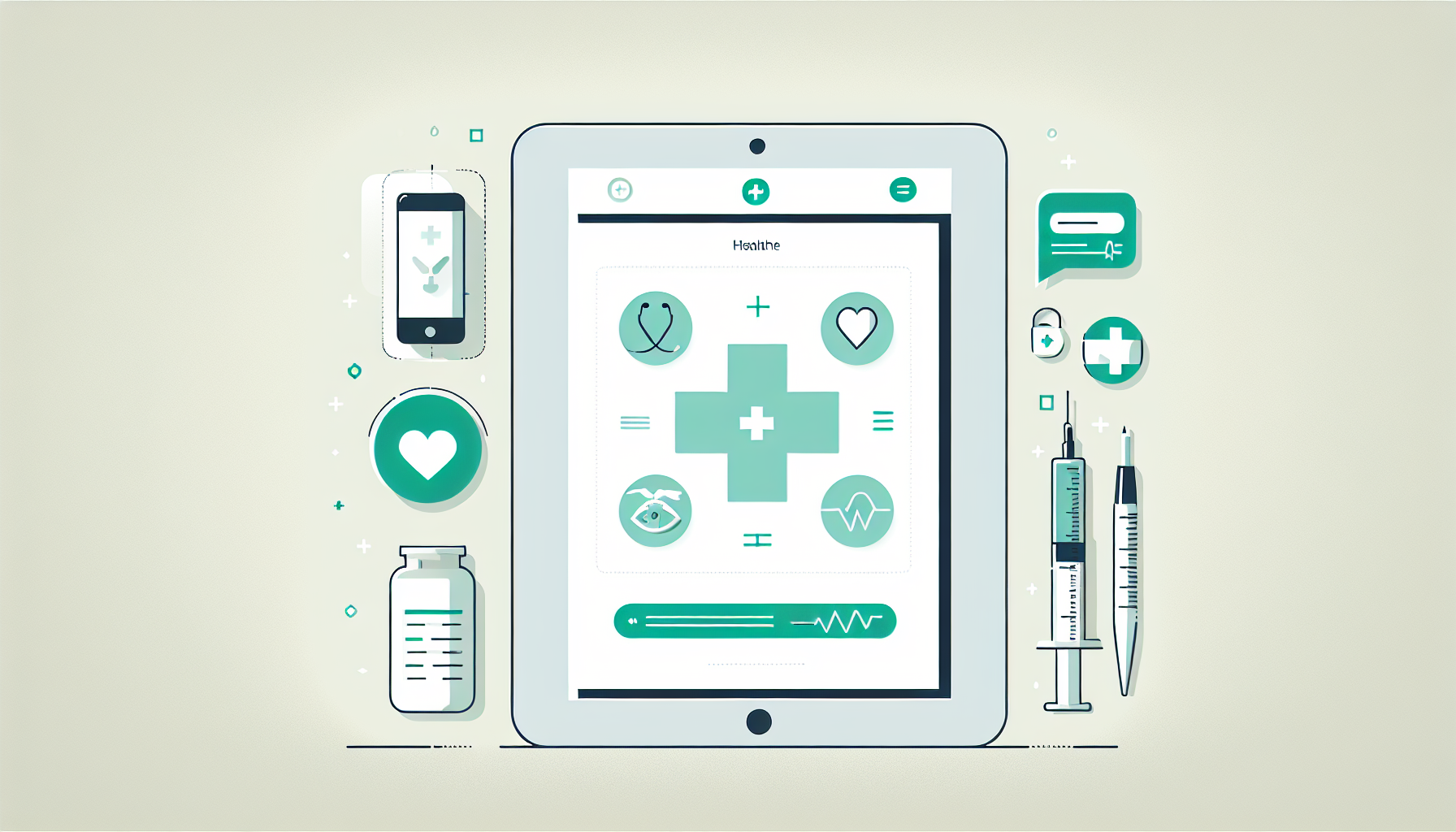 スマクラークの画面インターフェースを表示したタブレット