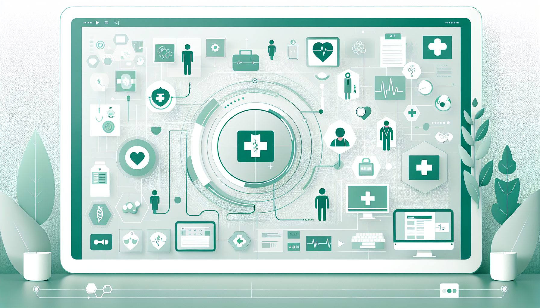未来的な医療現場でのデジタル技術活用イメージ