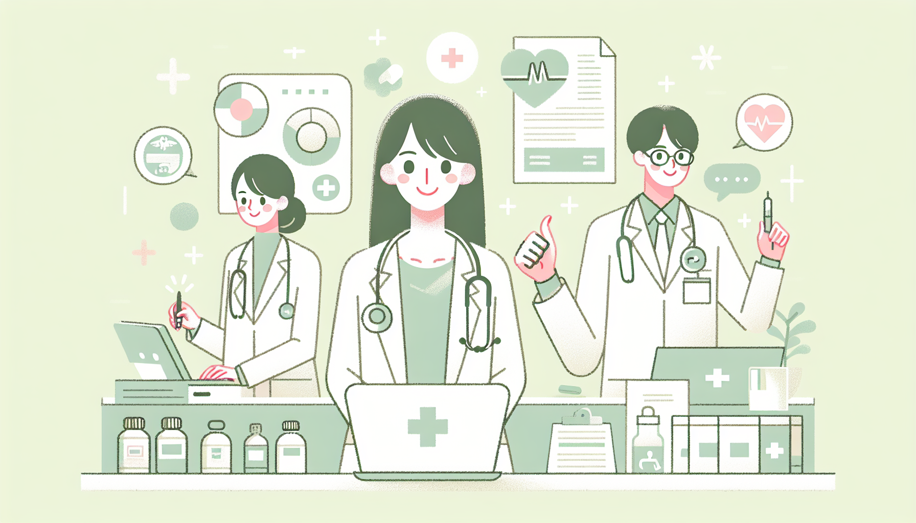 スマクラーク導入後に笑顔で働く医療クラークの様子