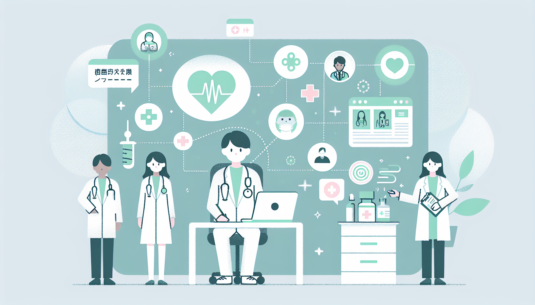 医療機関でのスマクラーク導入説明会の様子