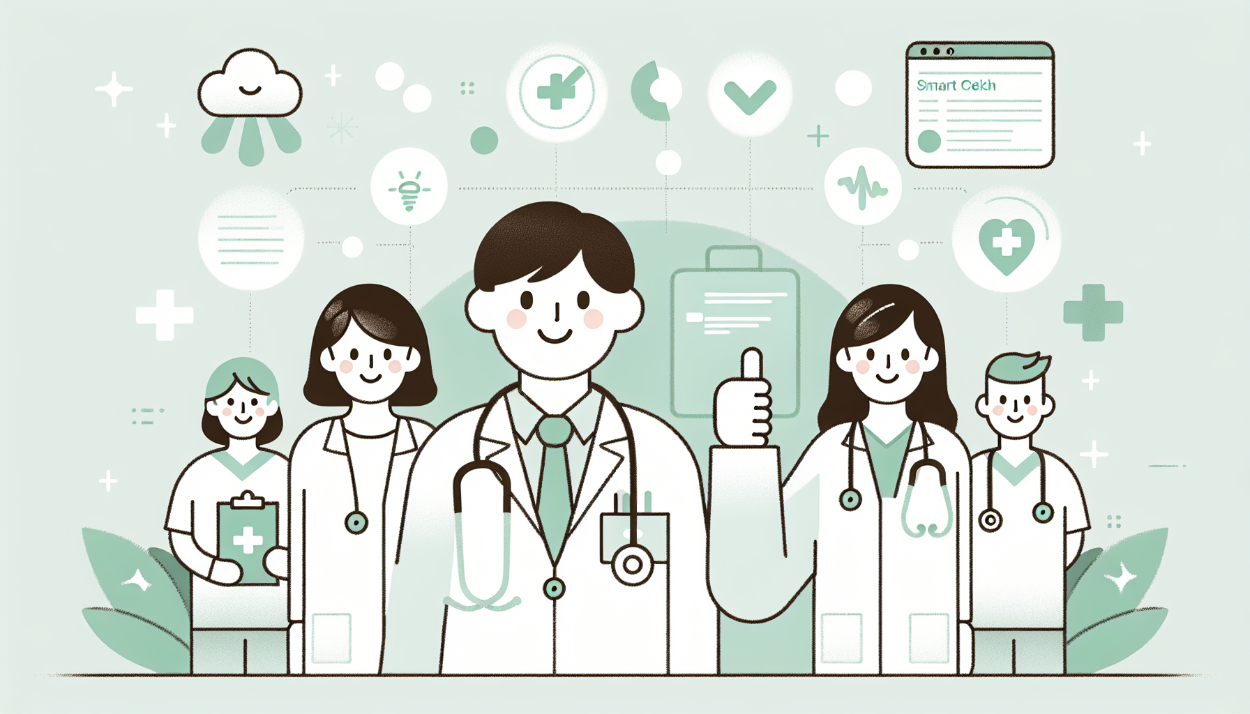 医療従事者がスマクラークを使用して満足している様子