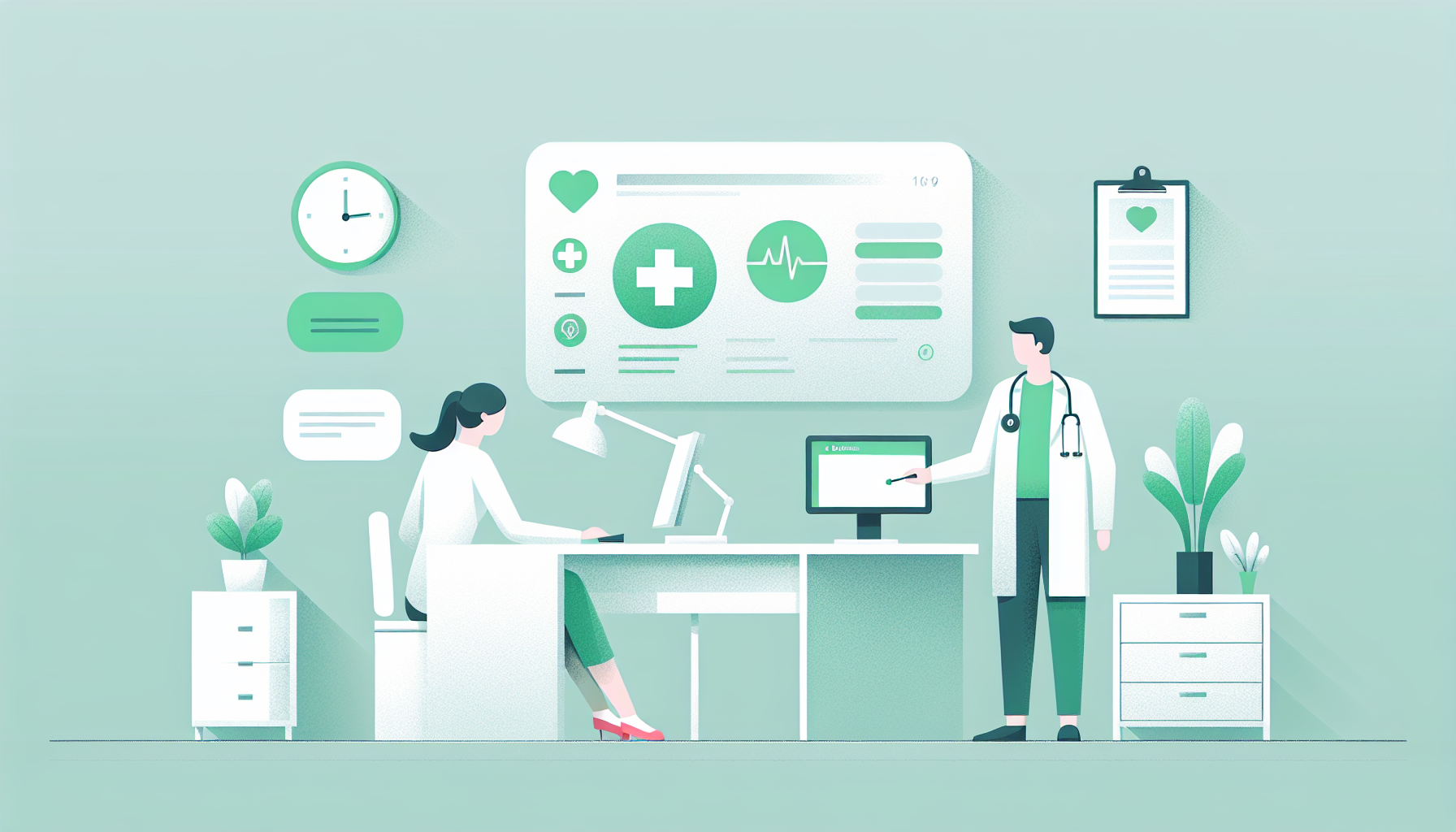 スマクラークを使用している診察室の様子