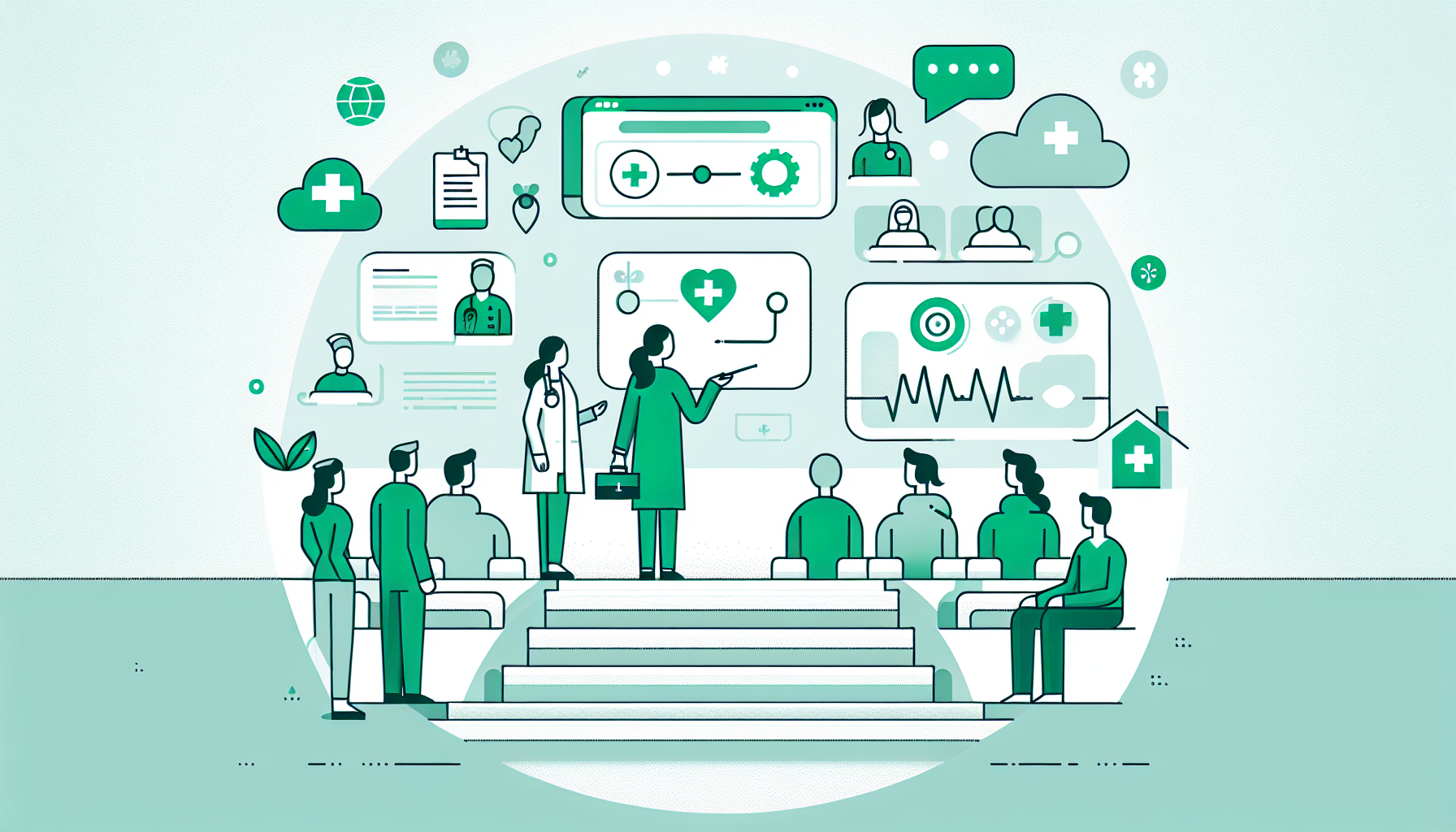 スタッフ研修や段階的導入の様子