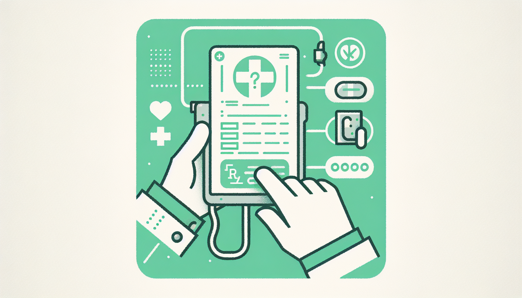 電子処方箋システムの画面を操作する医師の手元